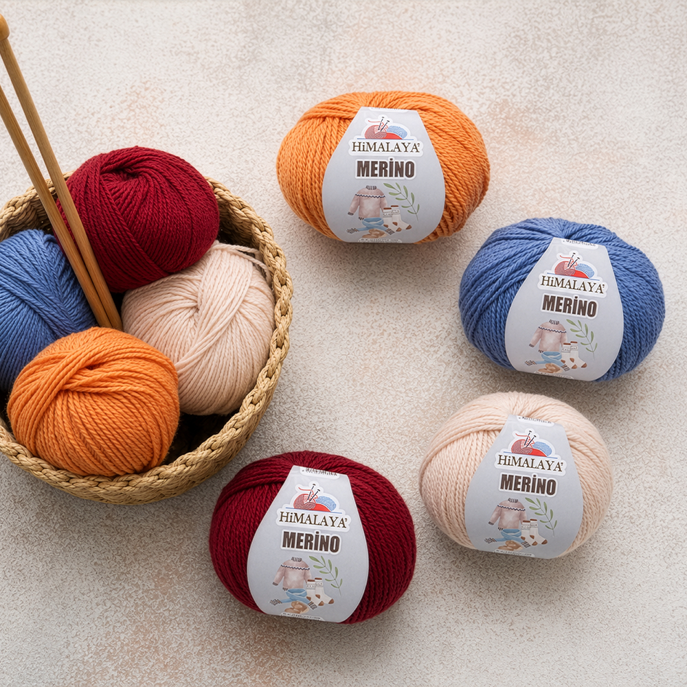 Himalaya Merino Lacivert El Örgü İpi - 40908