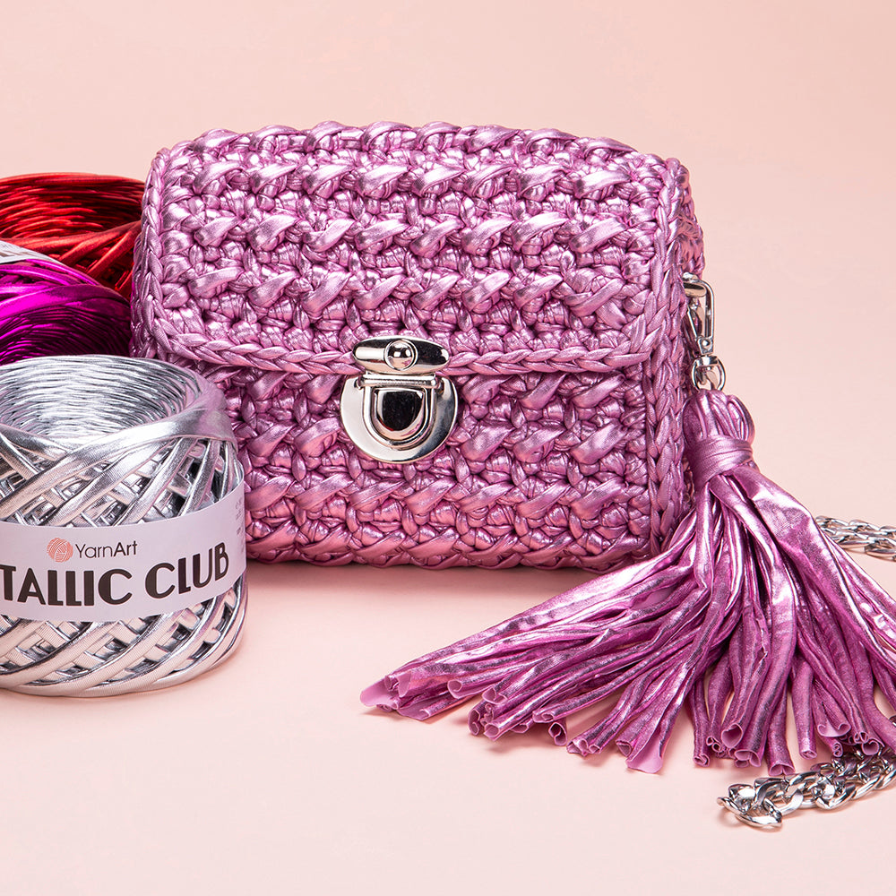 【美品】NICO CROWN Spangle Overdrive Pink YARNART METALLIC CLUB Turuncu İp - 8107 – Hobium