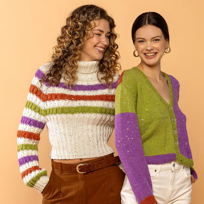 Alpaca Gold Paillettes Mavi El Örgü İpi - 9313