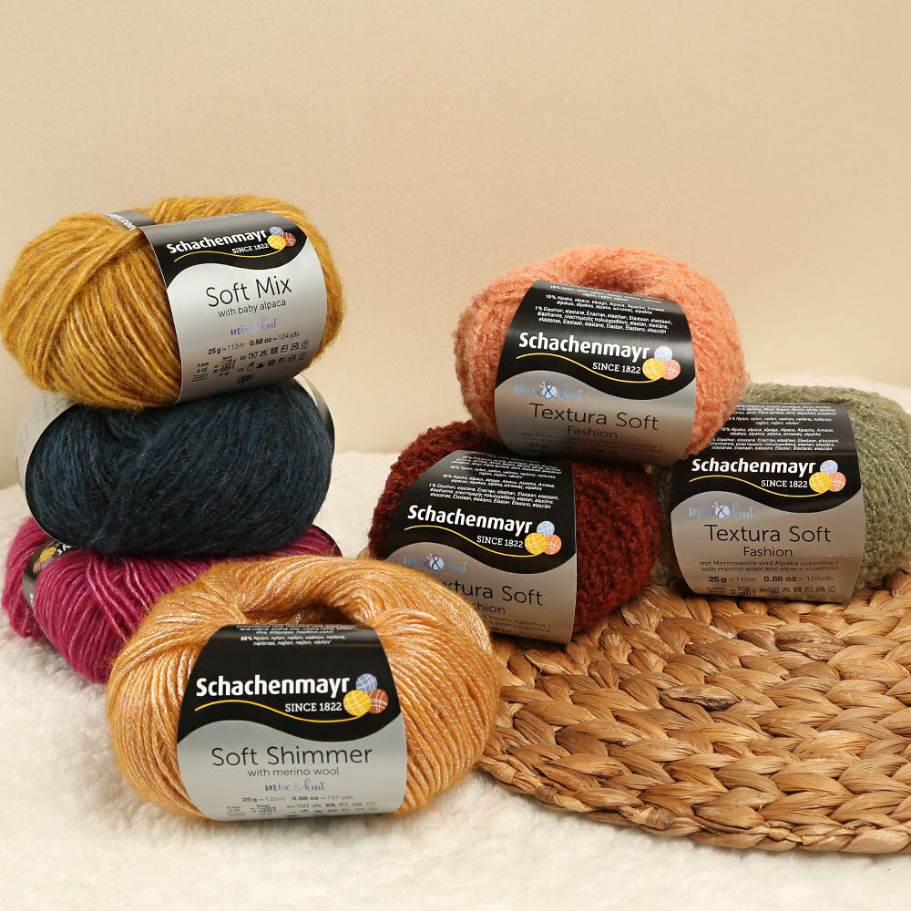 Schachenmayr Fashion Soft Mix Mercan 25 gr El Örgü İpi - 00033