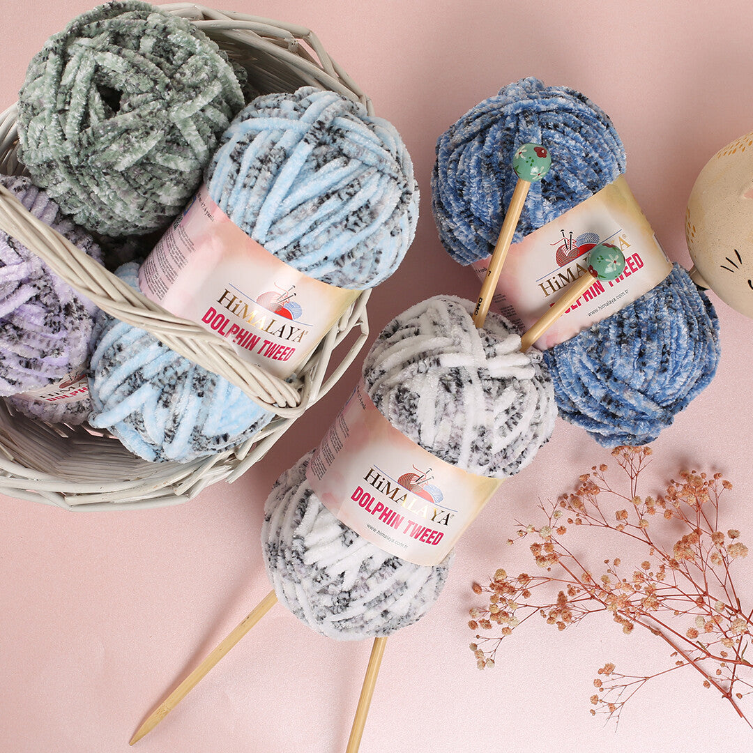 Himalaya Dolphin Tweed Ebruli El Örgü İpi - 92012 – Hobium
