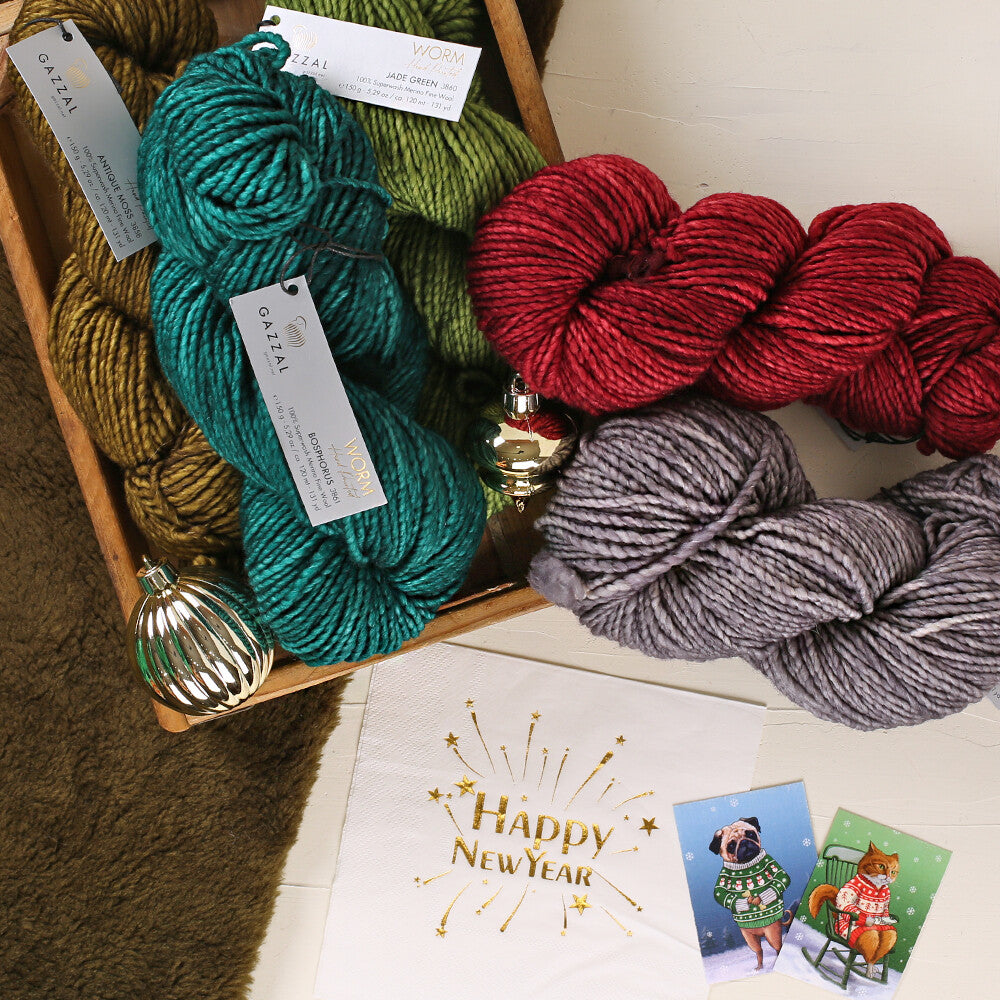 Gazzal Worm Antrasit El Örgü İpi - 3847