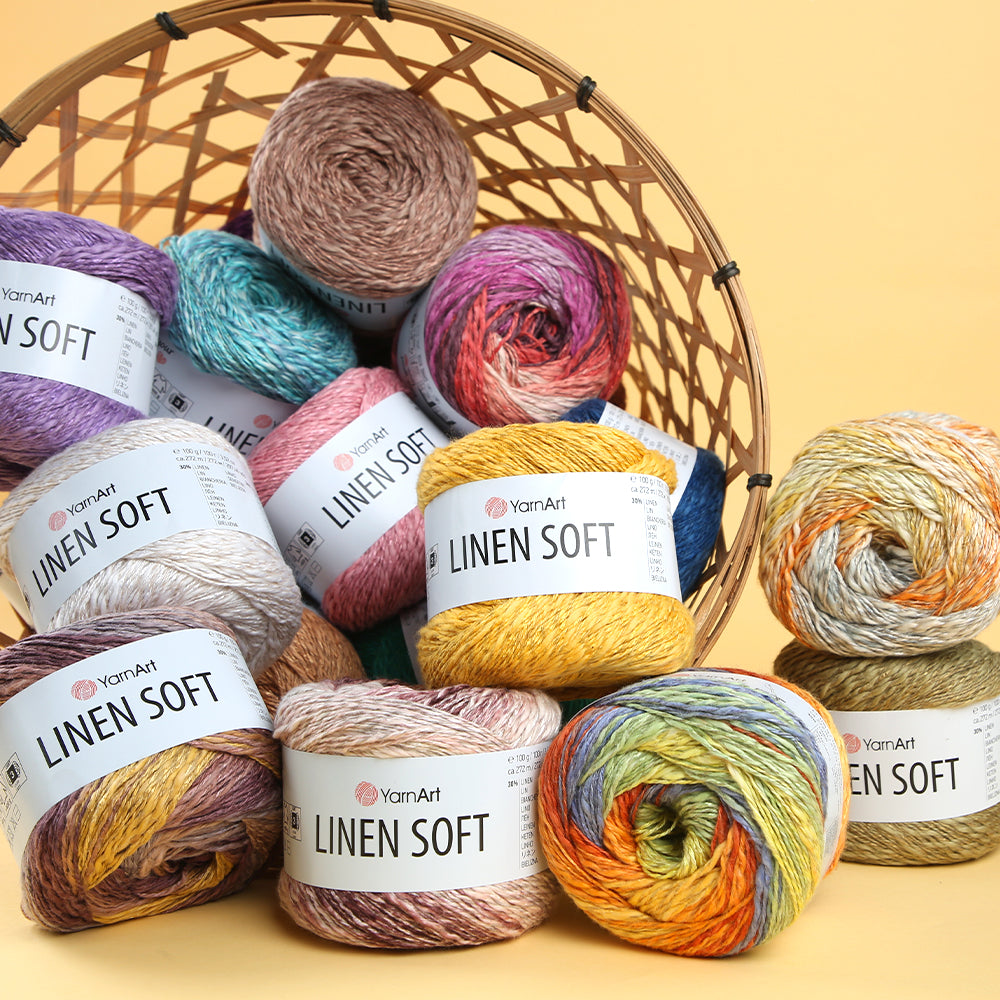 YarnArt Linen Soft Ebruli El Örgü İpi - 7414