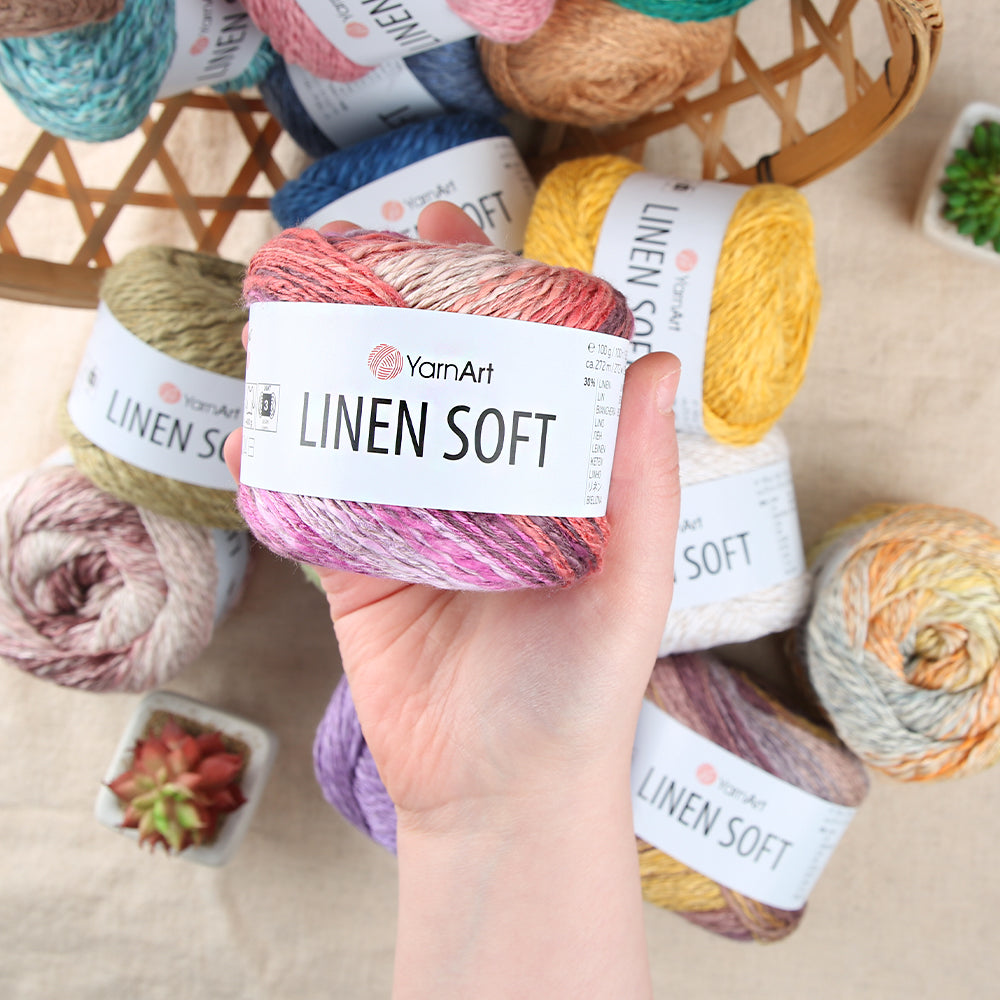 YarnArt Linen Soft Mavi El Örgü İpi - 7317
