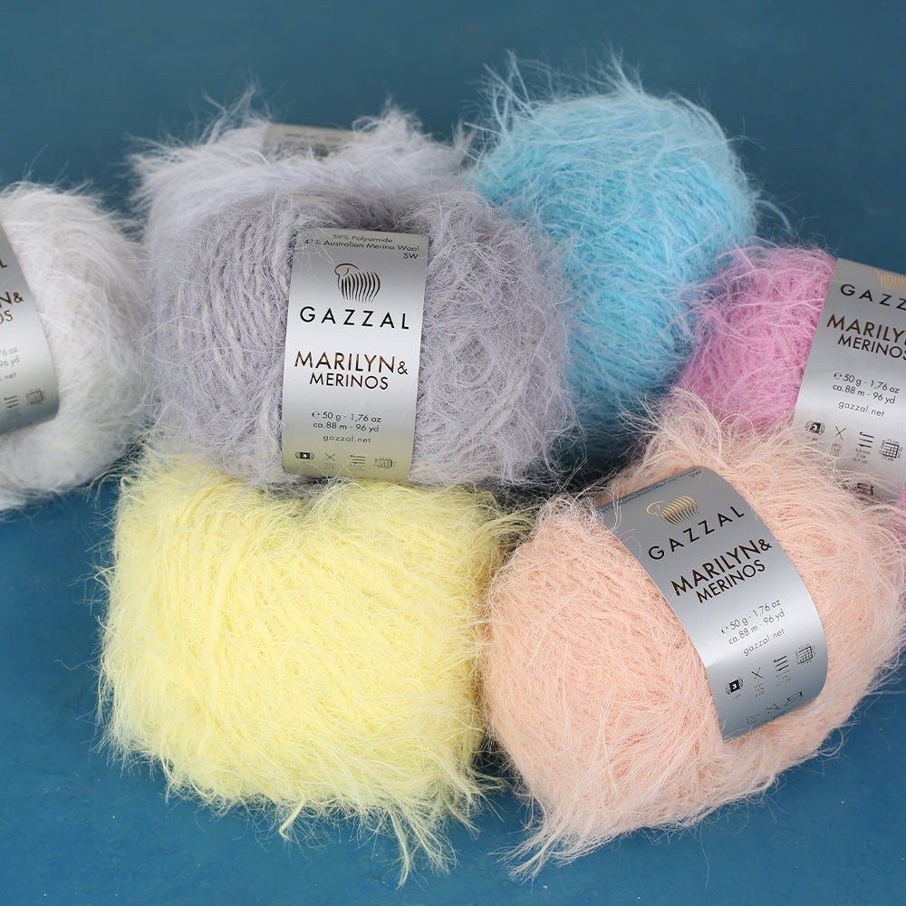 Gazzal Marilyn&Merinos Lila El Örgü İpi - 8255