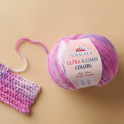 Himalaya Ultra Kaşmir Colors Ebruli El Örgü İpi - 56606