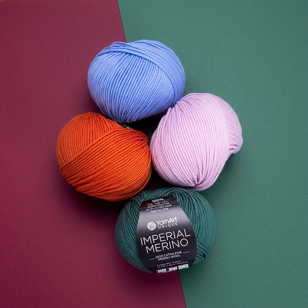 YarnArt IMPERIAL MERINO Mavi El Örgü İpi - 3340