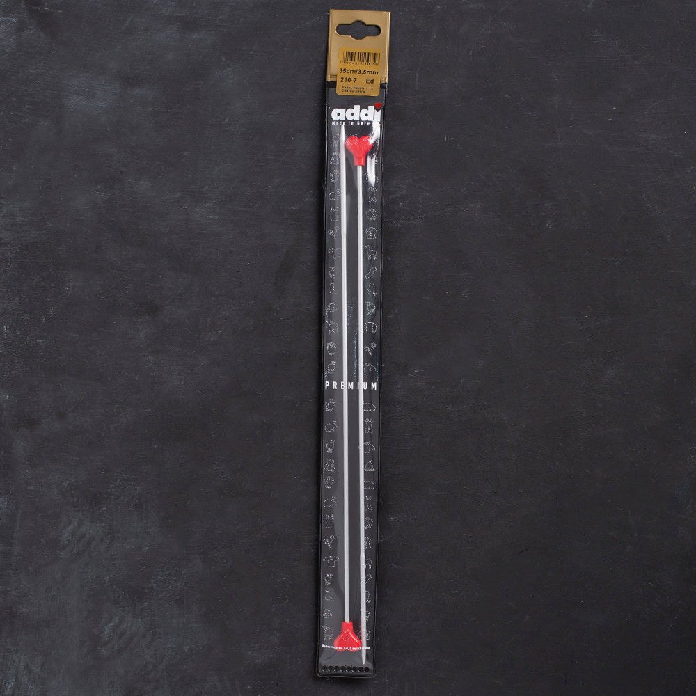 Addi 3,5mm 35cm Klasik Alüminyum Hızlı Örgü Şişi - 210-7 - Hobium