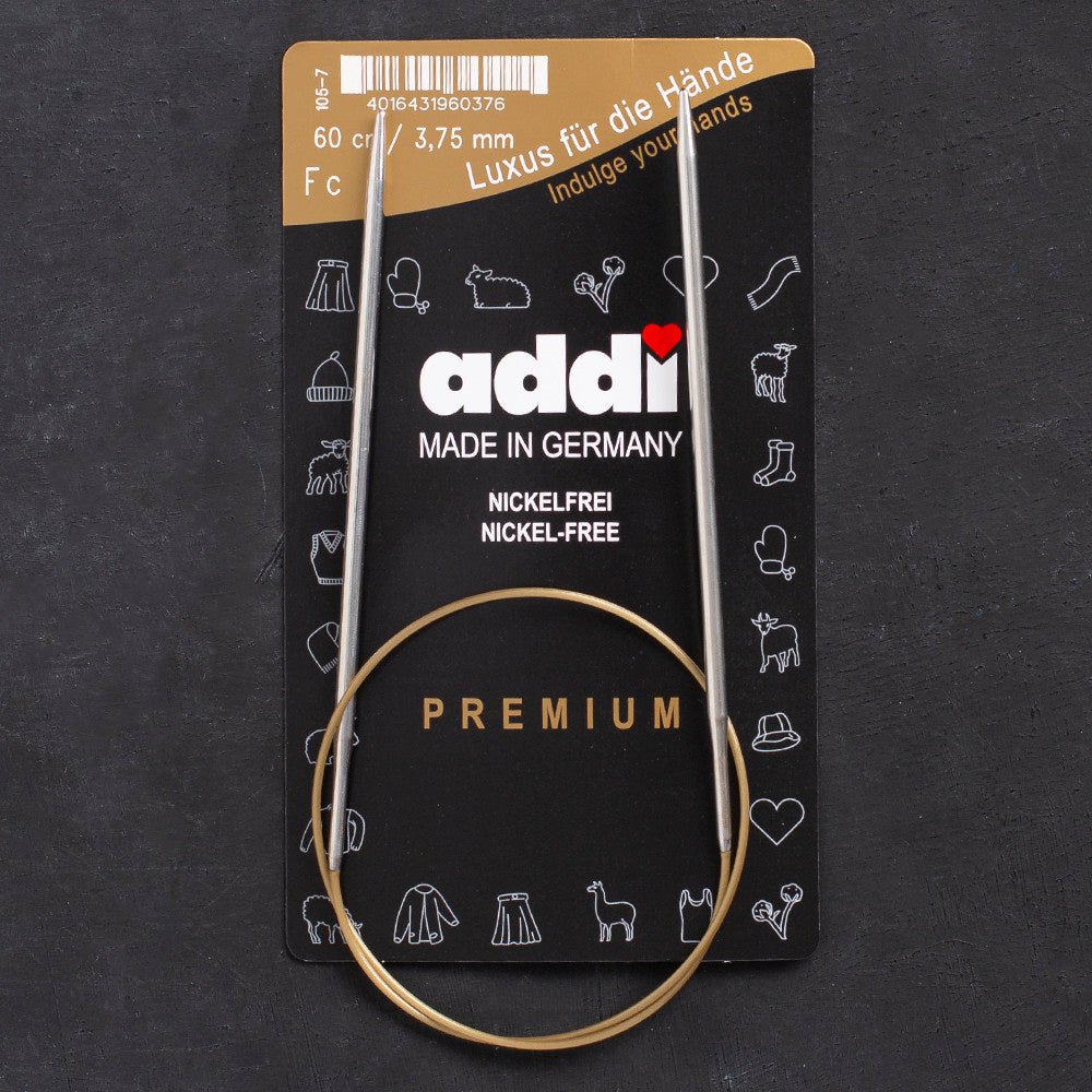 Addi 3,75mm 60cm Klasik Misinalı Şiş- 105-7 - Hobium