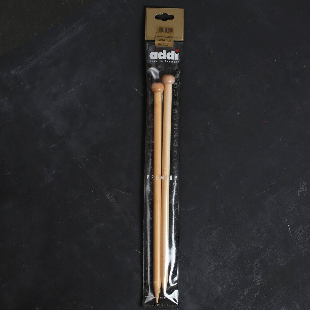 Addi Bambus 12 Mm 35 Cm Bambu Örgü Şişi - 500-7 - Hobium