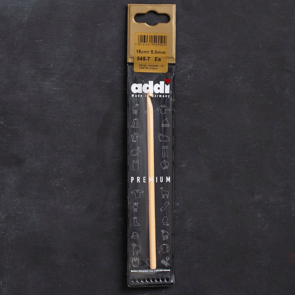 Addi Bambus 5mm 15cm Bambu Yün Tığ - 545-7 - Hobium