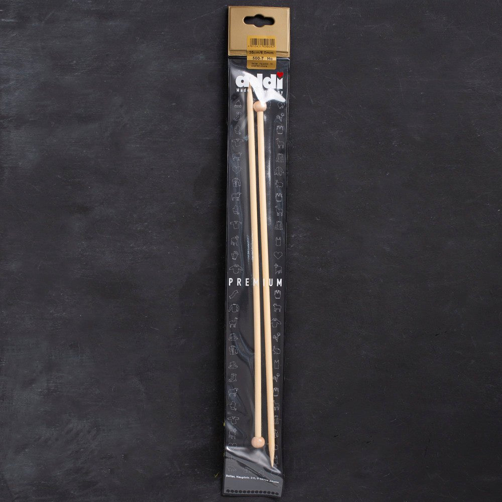 Addi Bambus 6mm 35cm Bambu Örgü Şişi - 500-7 - Hobium