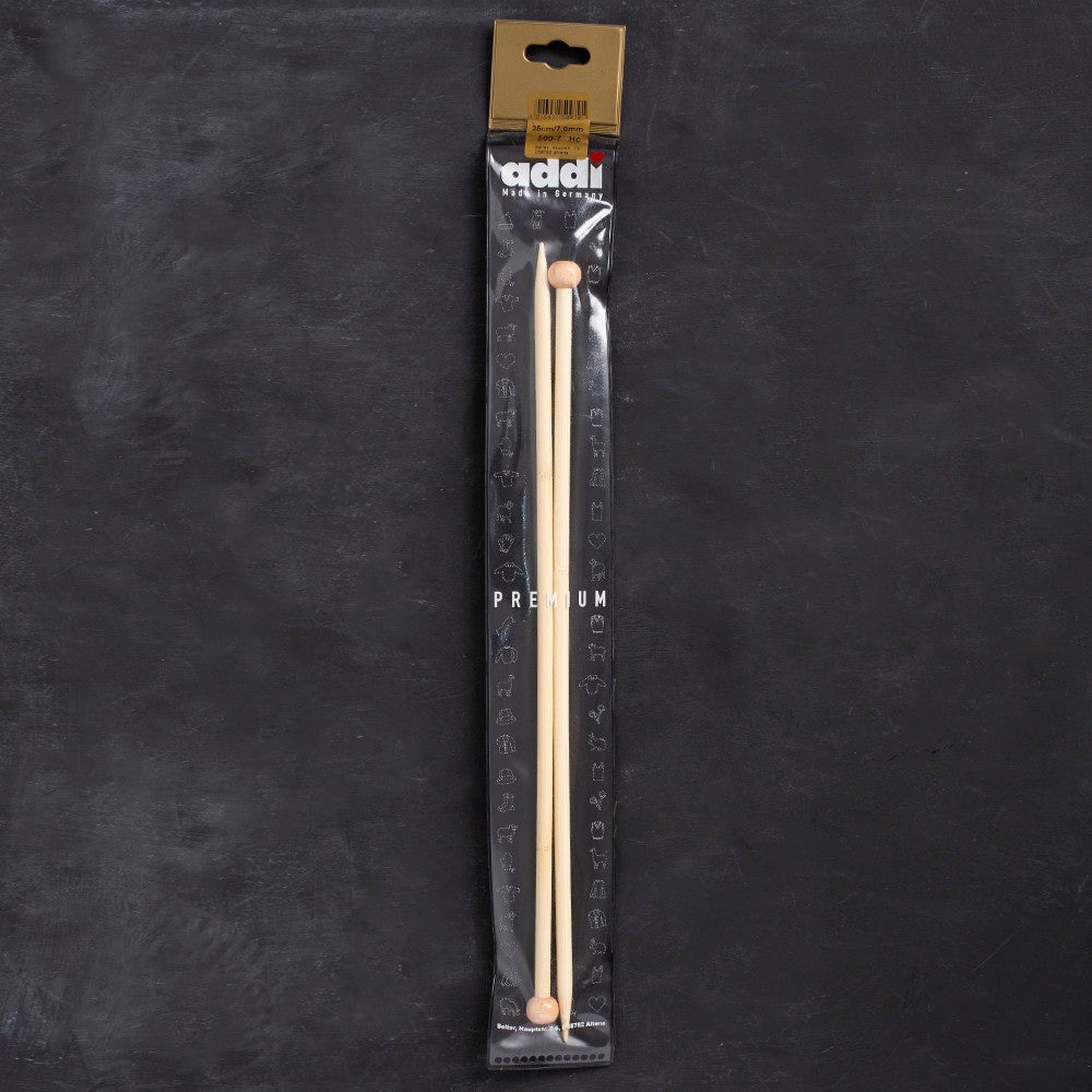 Addi Bambus 7mm 35cm Bambu Örgü Şişi - 500-7 - Hobium