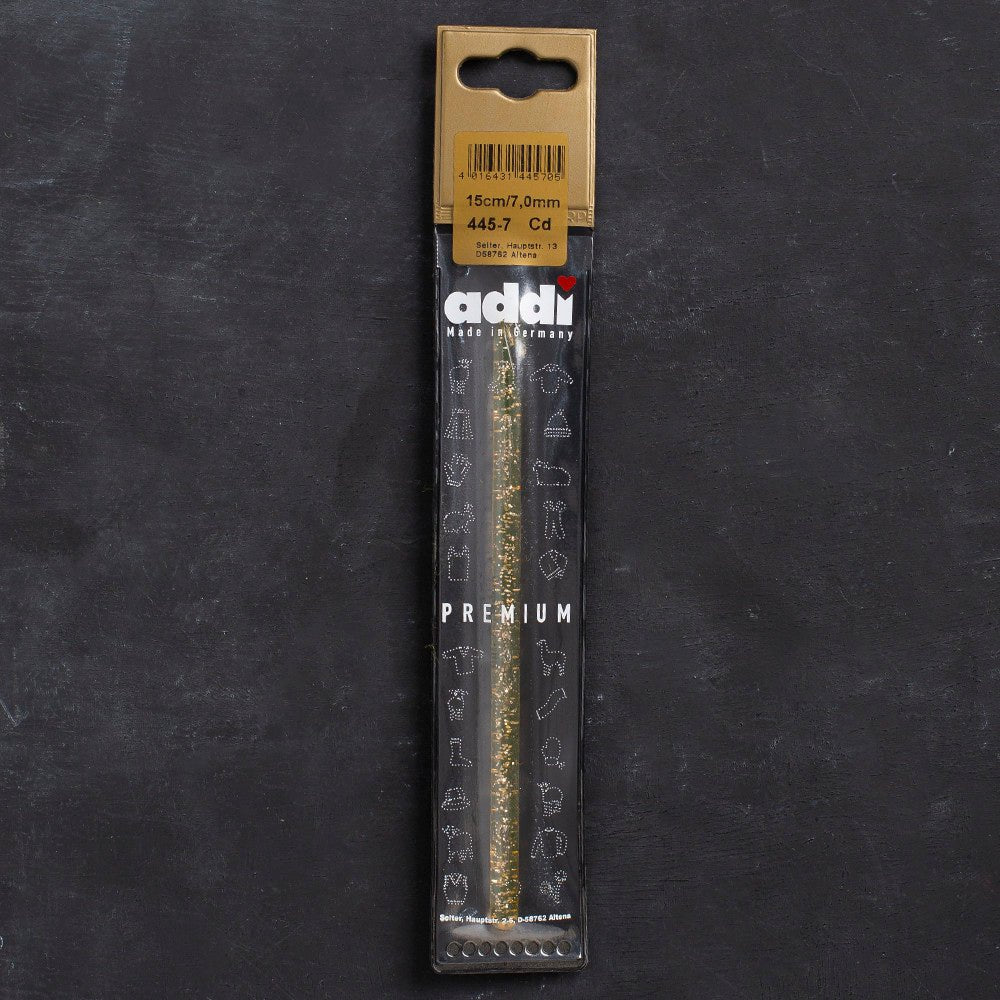 Addi Champagner 7mm 15cm Plastik Simli Yün Tığ - 445-7 - Hobium