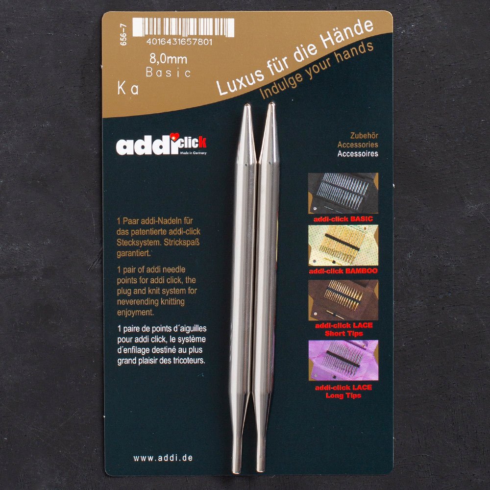 Addi Click Basic 8mm Misinalı Şiş Ucu - 656-7 - Hobium